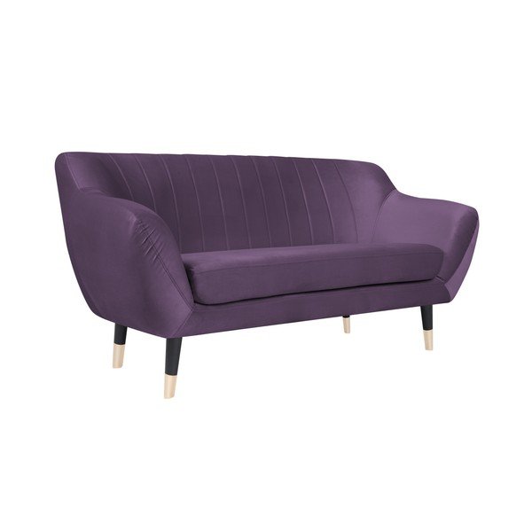 Fialová pohovka s černými nohami Mazzini Sofas Benito, 158 cm-image-2