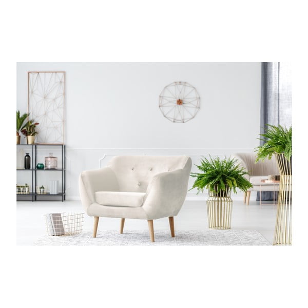 Krémové křeslo Mazzini Sofas Amelie-image-3