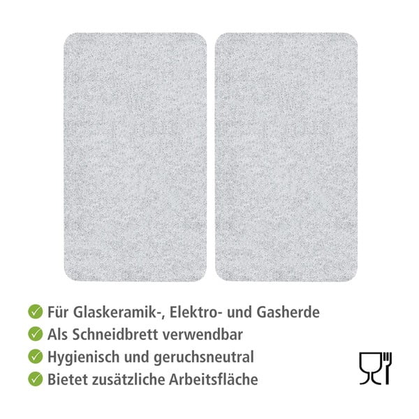 Klaasist pliidikatte komplekt 2 tk Transparent - Wenko-image-4