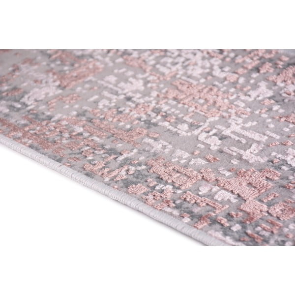 Roosa-hallid puuvillased trepiastme vaibad 16 tk 25x65 cm komplektis Milano Pembe - Vitaus-image-3