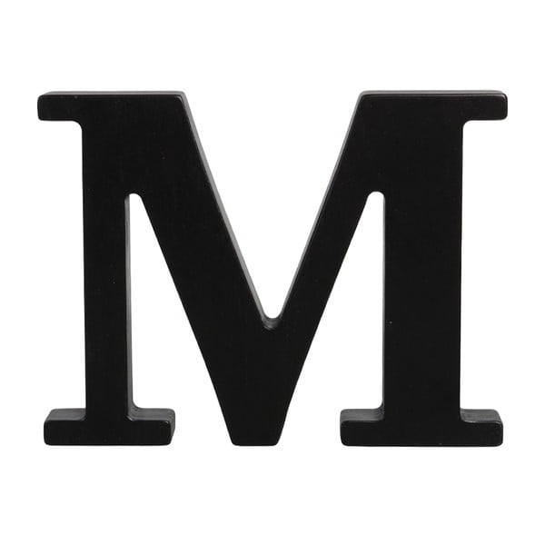 Černé dřevěné písmeno Typoland M