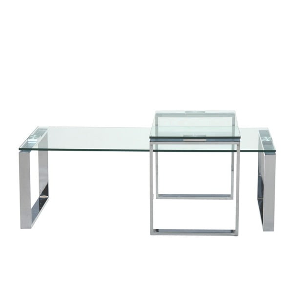 Hõbedane kohvilaud 2-st komplektis Katrine - Actona-image-3