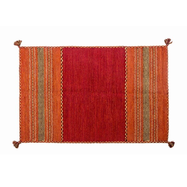 Červený ručně tkaný koberec Navaei & Co Kilim Tribal 606, 170 x 110 cm