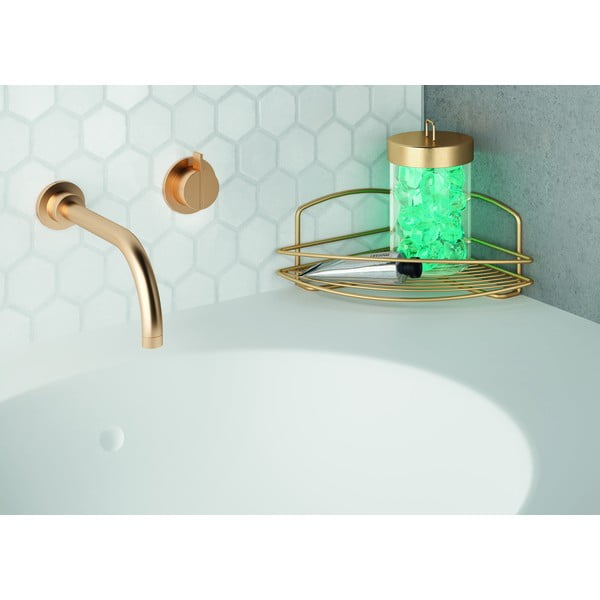 Kuldne terasest vannitoa nurgariiul Onda - Metaltex-image-1