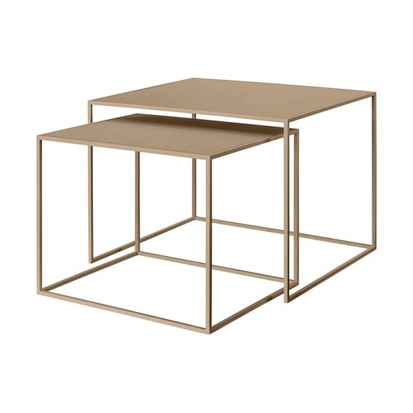 Helepruunid metallist diivanilauad komplektis 2 tk 50x60 cm Fera - Blomus