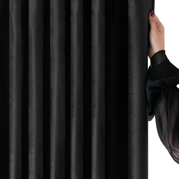 Must sametist pimendav kardin 200x250 cm Velto - Filumi-image-3