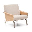 Beež šenillist tugitool Amsen - Kave Home