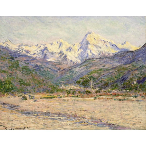 Maal - reproduktsioon 70x55 cm The Valley of the Nervia, Claude Monet - Fedkolor
