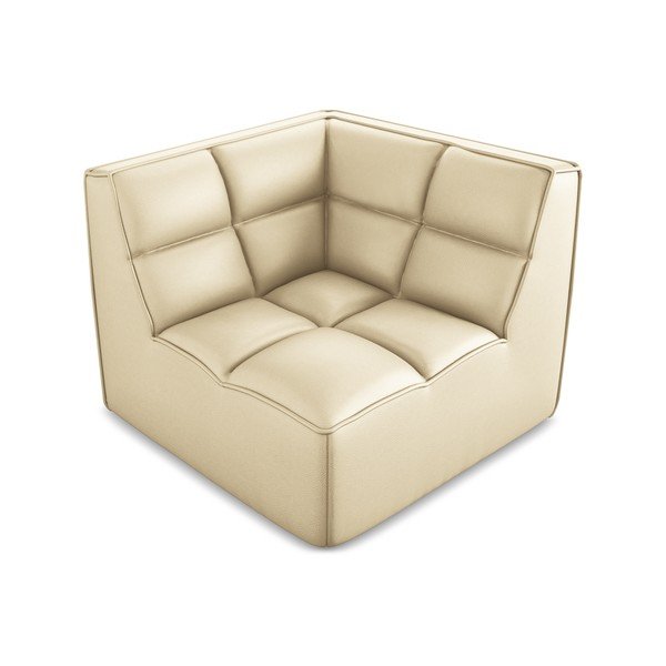 Kreemjas diivanimoodul kunstnahast Kalai - Makamii-image-1