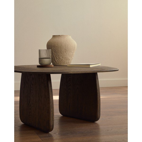 Tammepuidust abilaud 70x71 cm Pirita - Kave Home-image-1