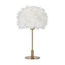 Valge/kuldne laualamp (kõrgus 50 cm) Ball Feather - Mauro Ferretti