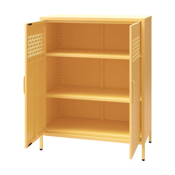 Kollane metallist kapp 80x102x40 cm Annie - Støraa-image-3