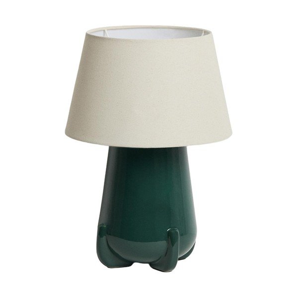 Roheline/elevandiluust keraamiline laualamp (kõrgus 45,5 cm) Odra - Kave Home