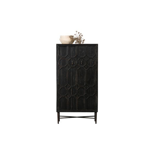 Must taaskasutatud puidust kapp 75x143 cm Bequest - WOOOD-image-3