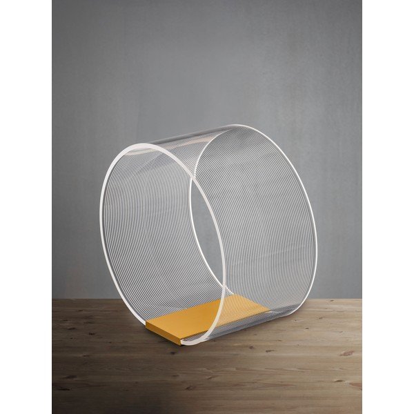 Alumiiniumist LED-laualamp, kuldse värvi, hämardatav ja akrüülklaasist varjuga (kõrgus 28 cm) Valentin - Nova Luce-image-3