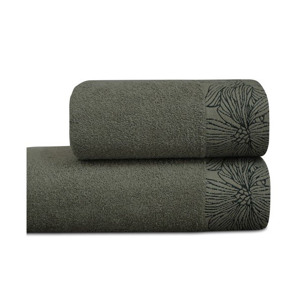 Tumeroheline frotee puuvillane vannirätik 70x140 cm Valencia - My House-image-2