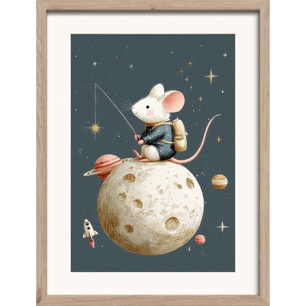 Laste pilt 30x40 cm Astro Mouse - Styler