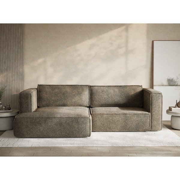 Pruun šenilldiivanvoodi/panipaigaga nurgadiivan (vasak nurk/diivanvoodiga) Velto - Maison de Rêve-image-1