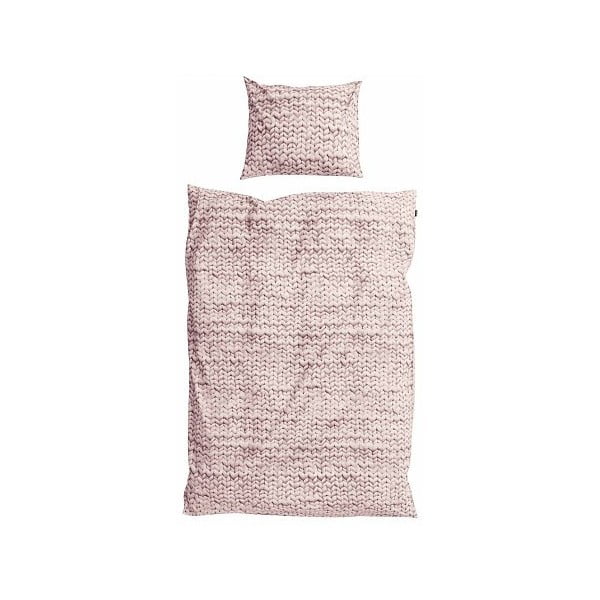 Růžové bavlněné povlečení Snurk Dusty, 140 x 200 cm
