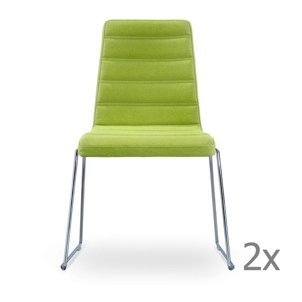 Sada 2 zelených židlí Garageeight Ljungs