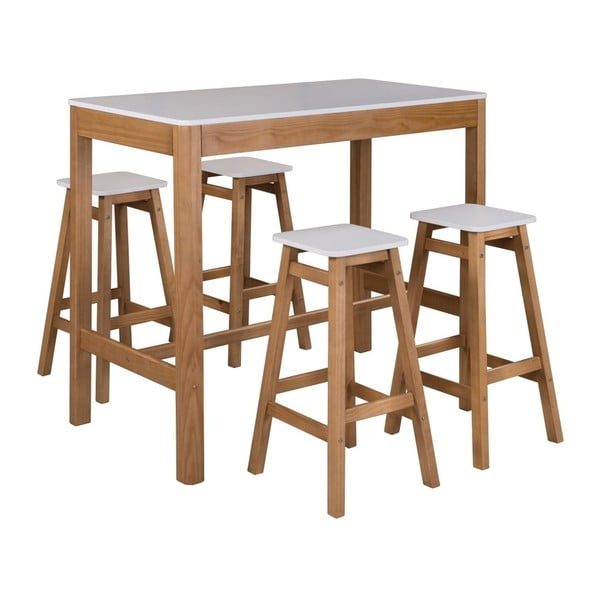 Barový stolek z borovicového dřeva SOB Irelia