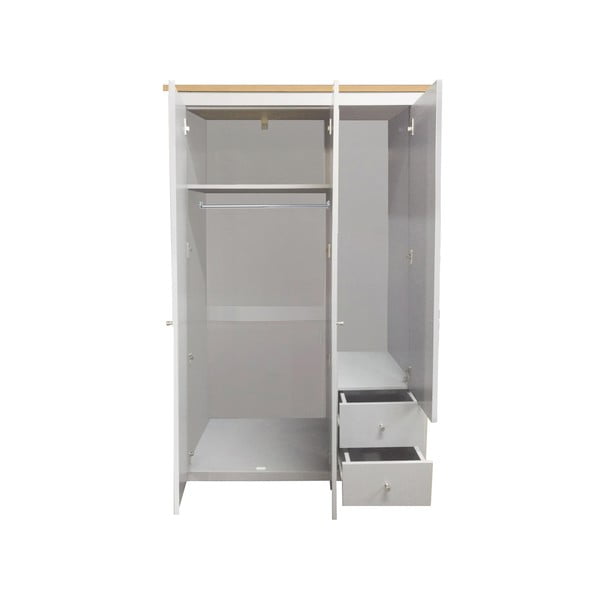 Tammedekooriga garderoobikapp naturaalne hall 112x180 cm Emerald - Støraa-image-1