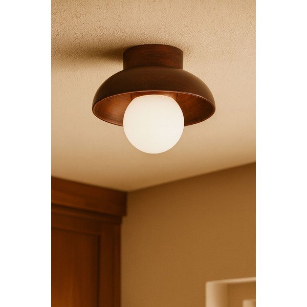Pruun laelamp klaasist varjuga, ø 24 cm Elsa - Opviq lights-image-2