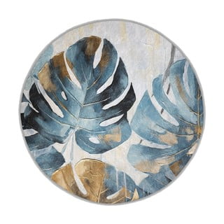 Sinine pestav ümmargune vaip ø 100 cm Golden Leaves - Mila Home