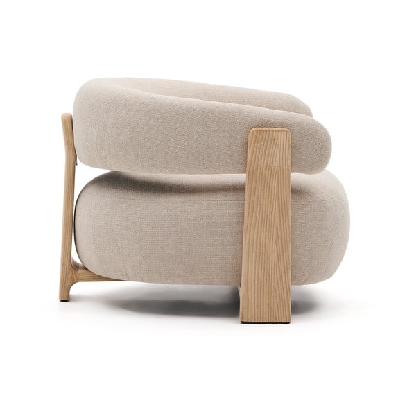 Beež šenillist tugitool Granite - Kave Home-image-3