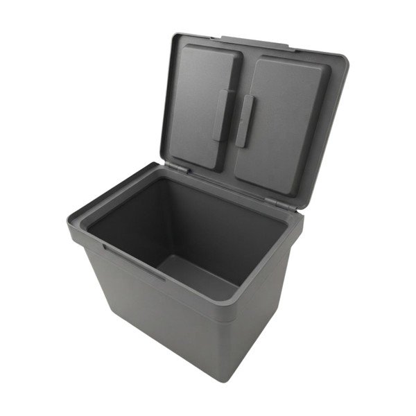 Hall plastprügikast 3x12 l sorteeritud jäätmete jaoks/sisseehitatud Metropolis Flip-up - Elletipi-image-4