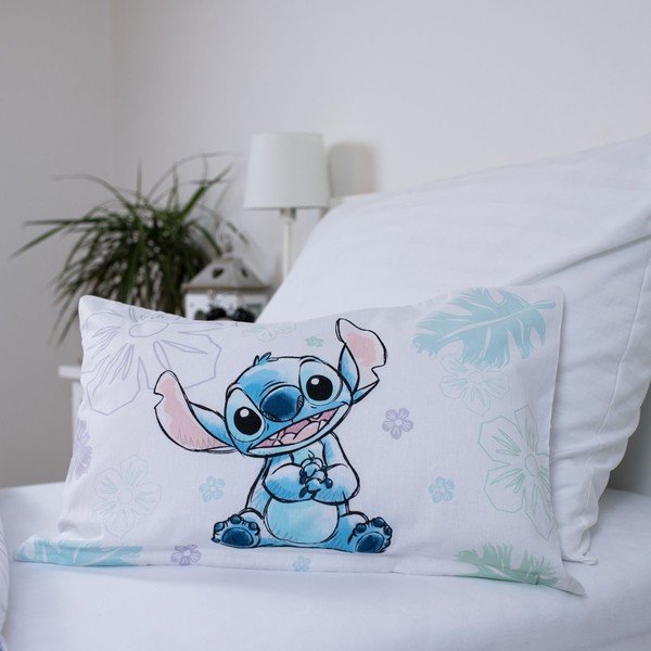 Valge puuvillane laste voodipesu 100x135 cm Lilo and Stitch "Ohana White" - Jerry Fabrics-image-3