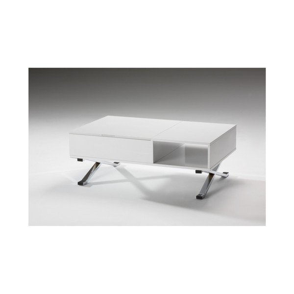 Bílý konferenční stolek s vysouvací deskou Marckeric Manila-image-1