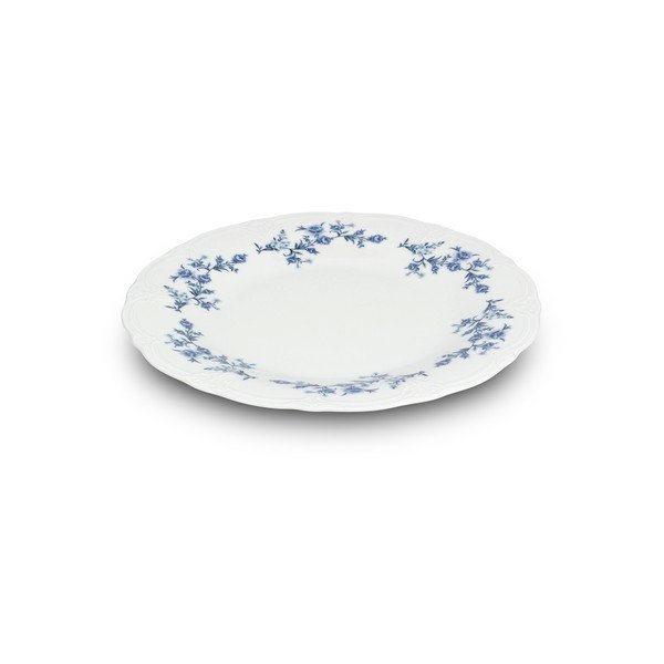 Valge/sinine portselanist serveerimistaldrik ø 32 cm Retro - BonBistro-image-3