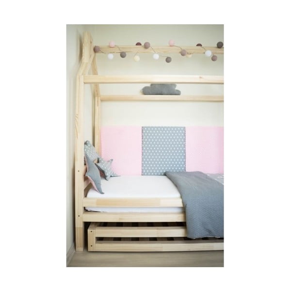 Dětská růžová postel z smrkového dřeva Benlemi Happy, 90 x 200 cm-image-3