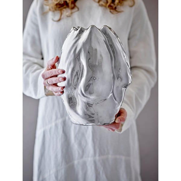 Hõbedane kivikeraamikast vaas (kõrgus 29 cm) Bobby - Bloomingville-image-2