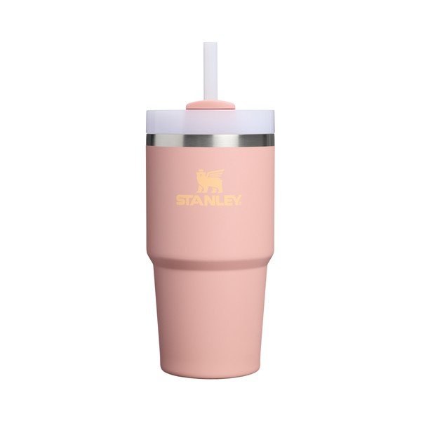 Virsikuvärvi roostevabast terasest termospudel koos kõrrega 600 ml Quencher H2.O FlowState™ Tumble Peach Rose - Stanley