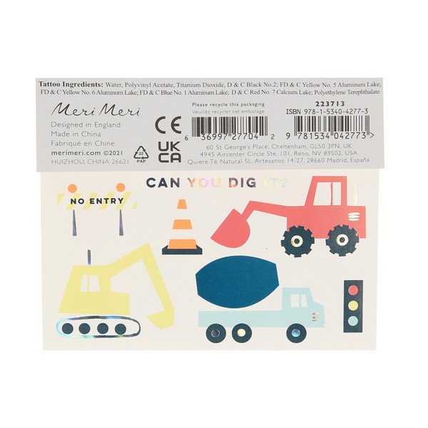 Laste tatoveeringud Construction – Meri Meri-image-1