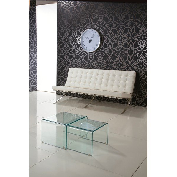 Klaasist diivanilauad 2tk komplektis 44.5x49 cm Cristal - Tomasucci-image-1