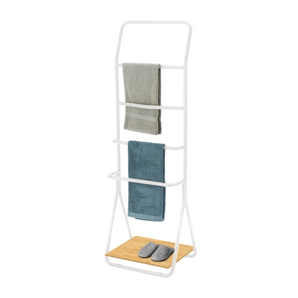 Valge/puiduvärvi teras dekoratiivne redel käterätikute kuivatamiseks Verona – Wenko-image-2