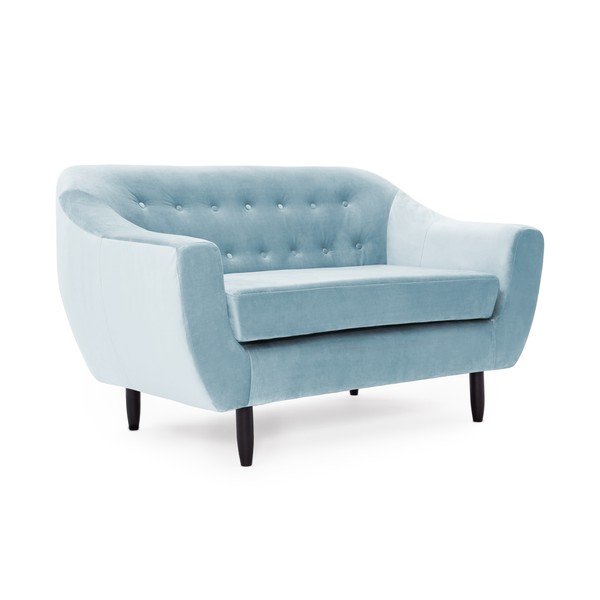 Světle modrá dvoumístná pohovka Vivonita Laurel-image-3