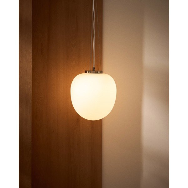 Valge ripplamp klaasist varjuga, ø 25 cm Ardali - Kave Home-image-2