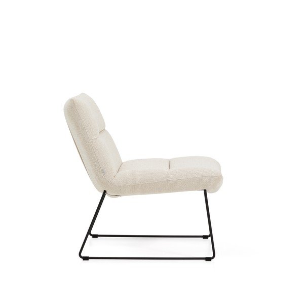 Beež šenillist tugitool Asen - Kave Home-image-3