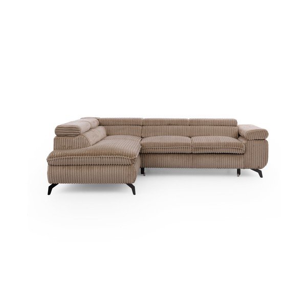 Pruun velvetist nurgadiivan (vasak nurk/L-kujuline) Marbeya - Ropez