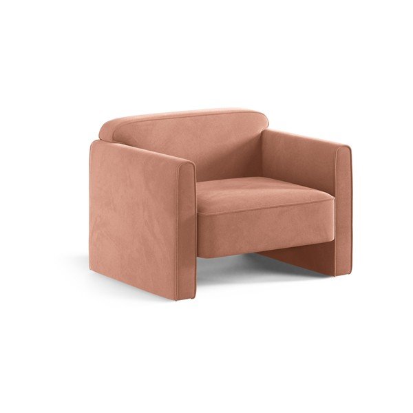 Roosa sametist tugitool Abby - Micadoni