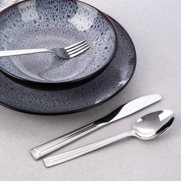 24-osaline hõbedane roostevabast terasest söögiriistade komplekt Bright - Orion-image-1