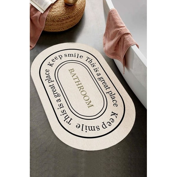 Kreem sametist vannitoamatt 60x100 cm - Mila Home-image-1