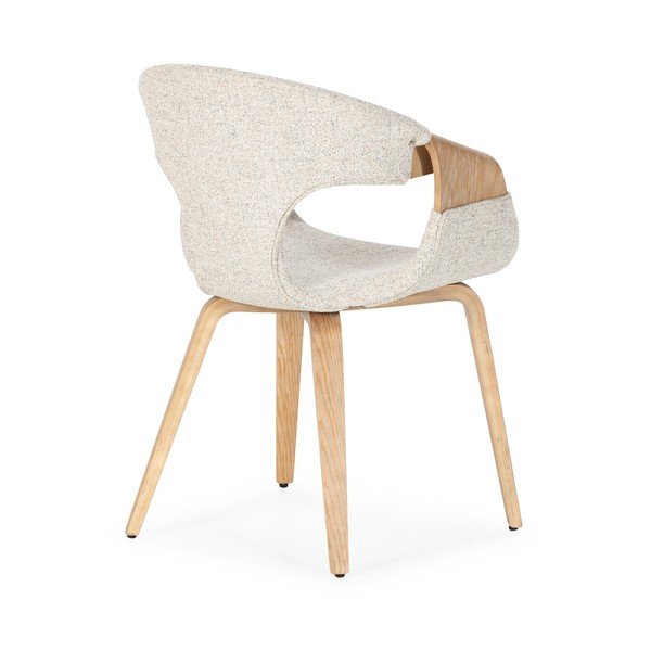 Beežid polsterdatud söögitoolid käetugedega, 2 tk komplektis Elif - MOME-image-3