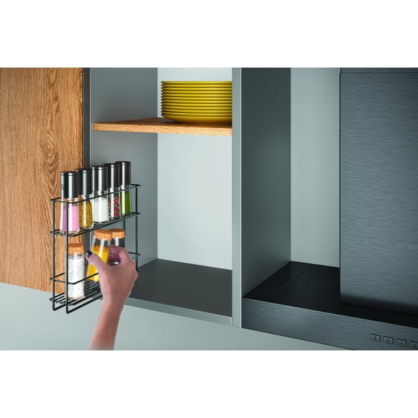 Must väljatõmmatav seinariiul vürtsidele Lava - Metaltex-image-1