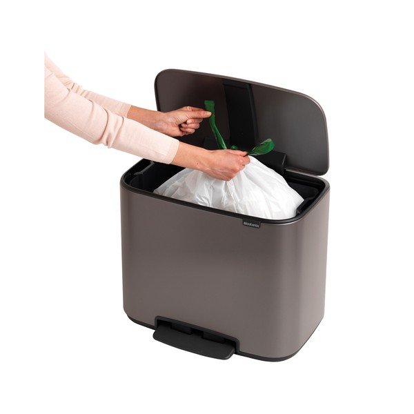 Hall astmeline terasest prügikast 36 l Bo – Brabantia-image-3