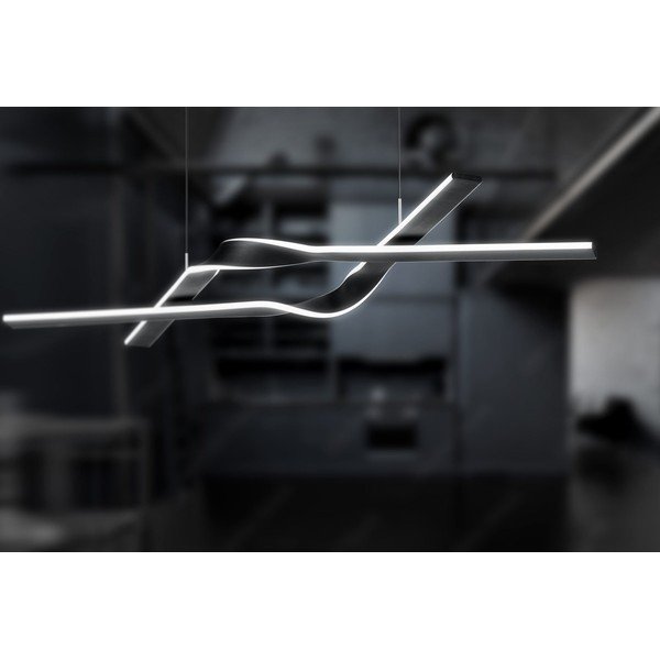 Must LED rippvalgusti metallist varjuga Cicenza - CINQUE-image-2